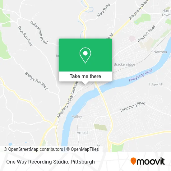 One Way Recording Studio map