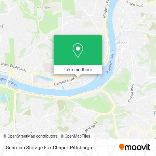 Guardian Storage Fox Chapel map