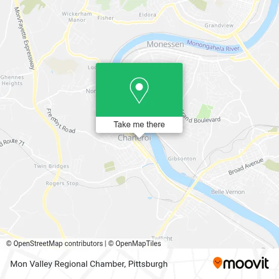 Mon Valley Regional Chamber map