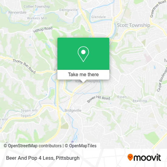 Beer And Pop 4 Less map
