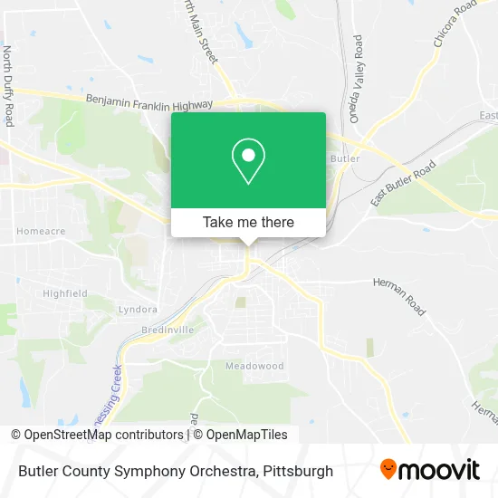 Butler County Symphony Orchestra map
