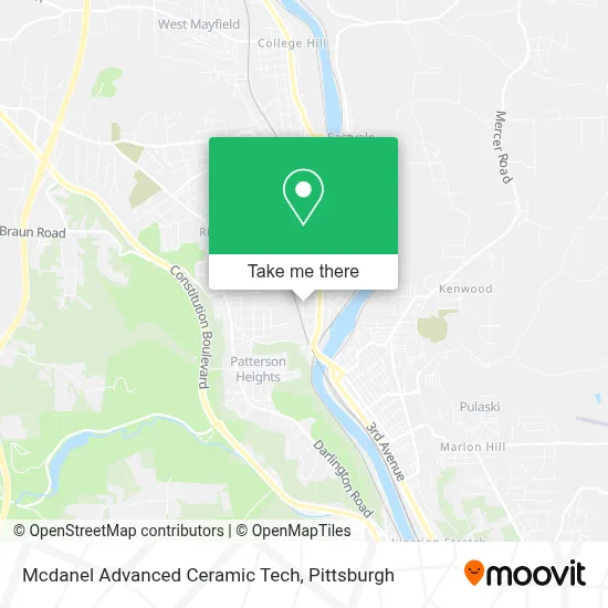 Mcdanel Advanced Ceramic Tech map