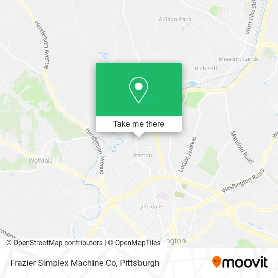 Frazier Simplex Machine Co map