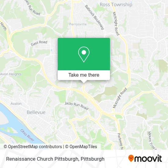 Renaissance Church Pittsburgh map