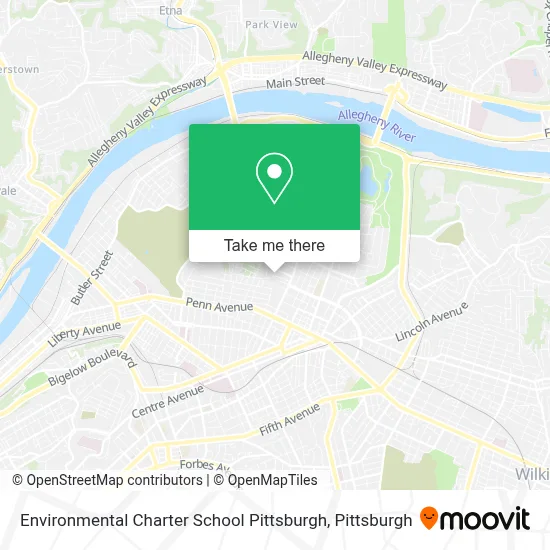 Environmental Charter School Pittsburgh map