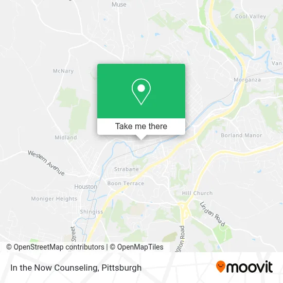 In the Now Counseling map