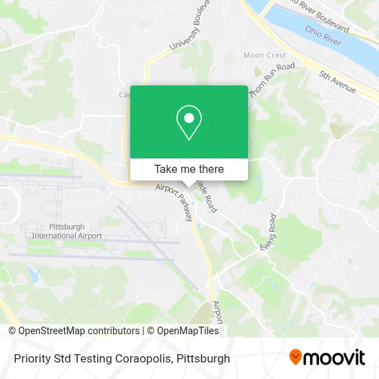 Priority Std Testing Coraopolis map