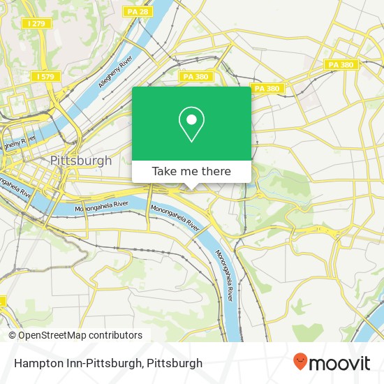 Hampton Inn-Pittsburgh map