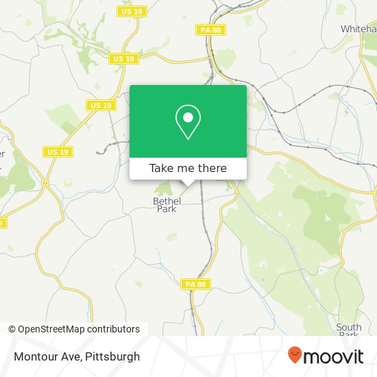 Montour Ave map