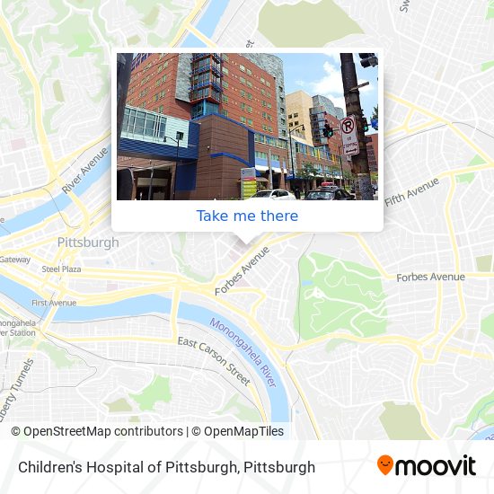 Mapa de Children's Hospital of Pittsburgh