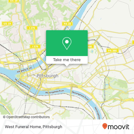 West Funeral Home map