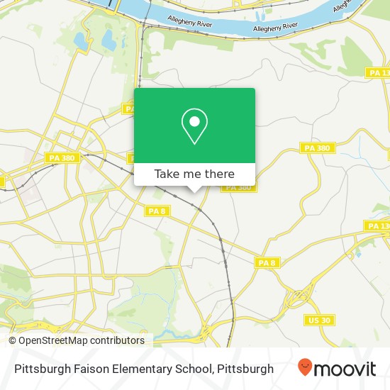 Mapa de Pittsburgh Faison Elementary School