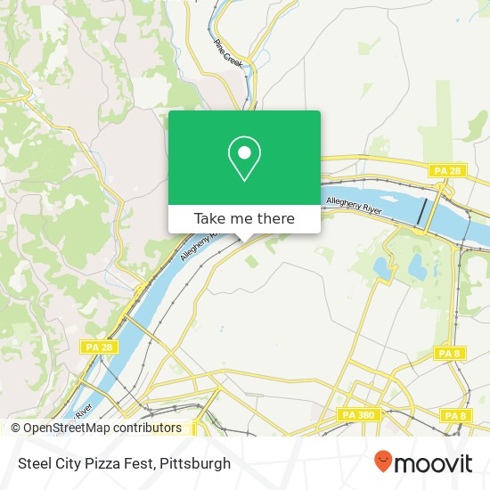 Mapa de Steel City Pizza Fest