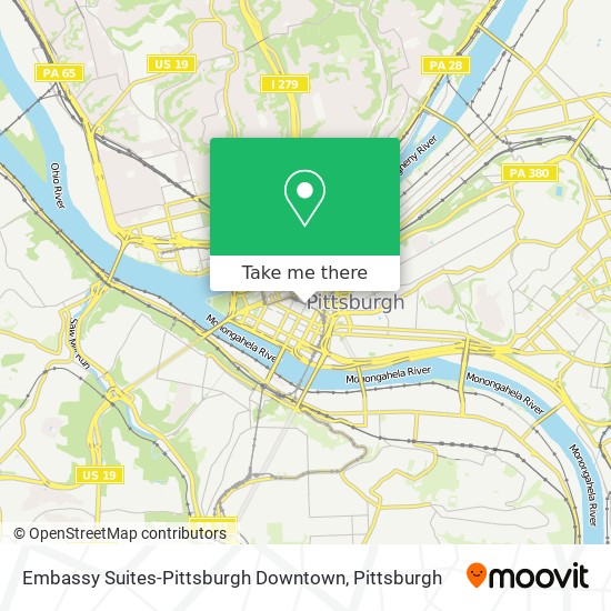 Mapa de Embassy Suites-Pittsburgh Downtown