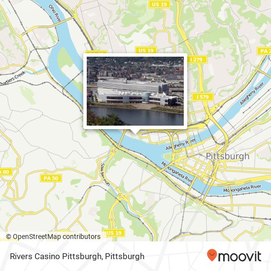 Rivers Casino Pittsburgh map