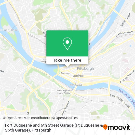Fort Duquesne and 6th Street Garage (Ft Duquesne & Sixth Garage) map