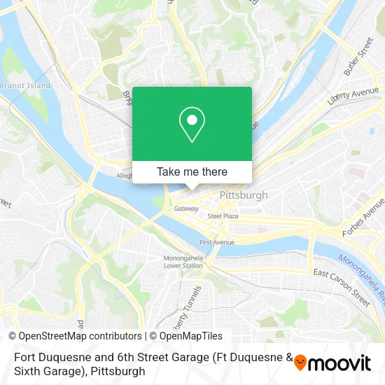 Fort Duquesne and 6th Street Garage (Ft Duquesne & Sixth Garage) map