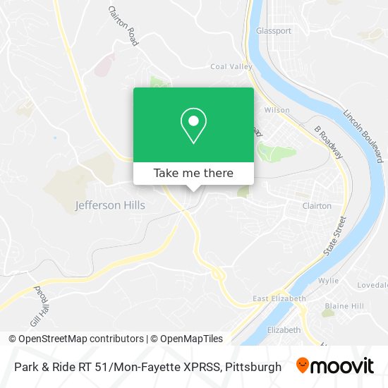 Park & Ride RT 51 / Mon-Fayette XPRSS map
