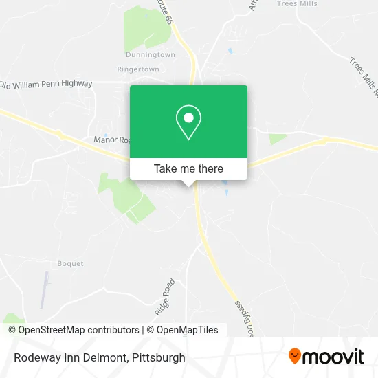Rodeway Inn Delmont map