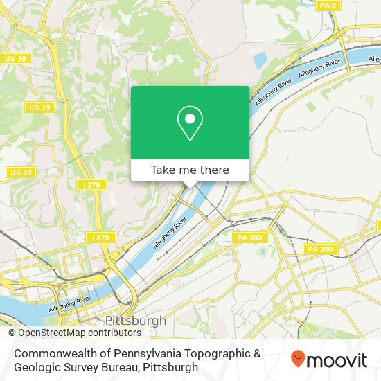 Mapa de Commonwealth of Pennsylvania Topographic & Geologic Survey Bureau