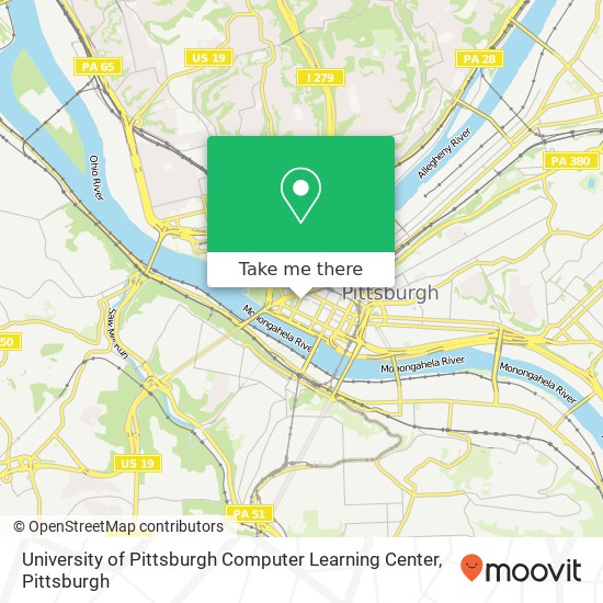 Mapa de University of Pittsburgh Computer Learning Center