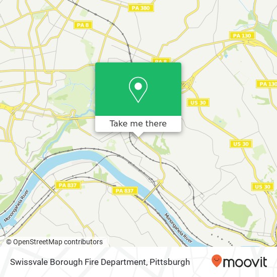 Mapa de Swissvale Borough Fire Department