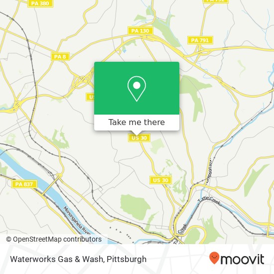 Mapa de Waterworks Gas & Wash