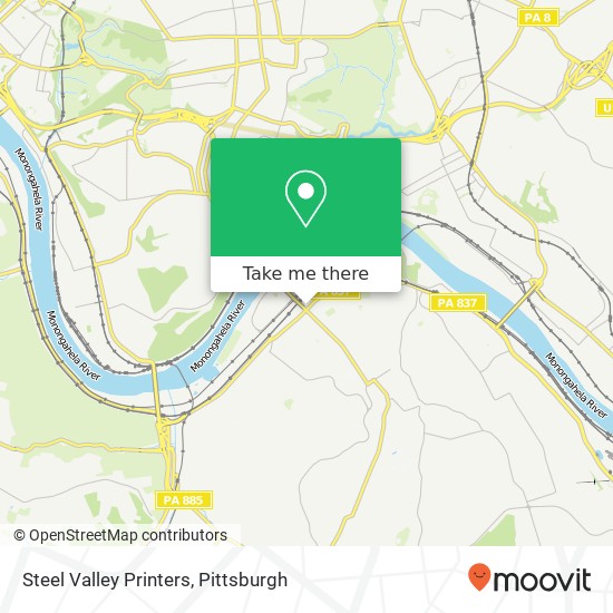 Steel Valley Printers map