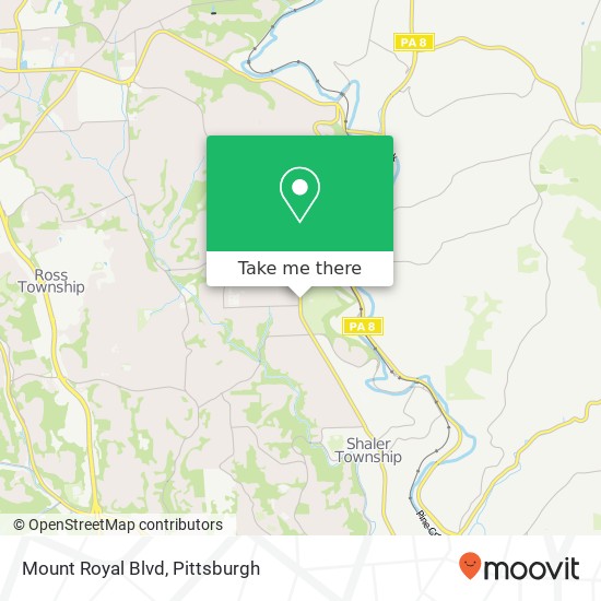 Mount Royal Blvd map