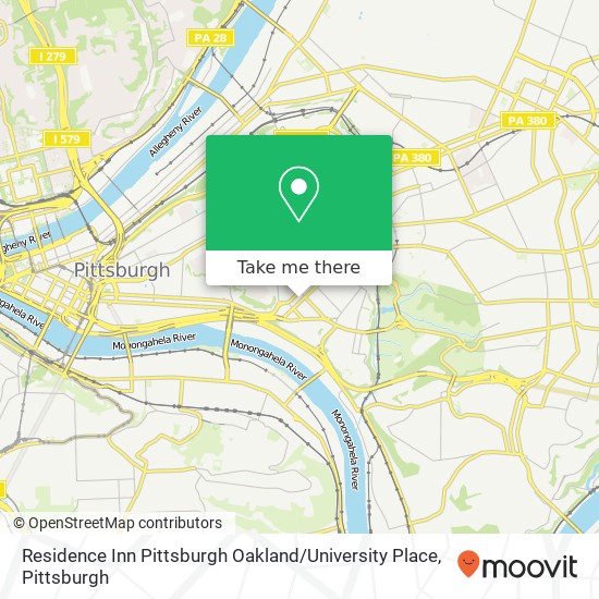 Residence Inn Pittsburgh Oakland / University Place map