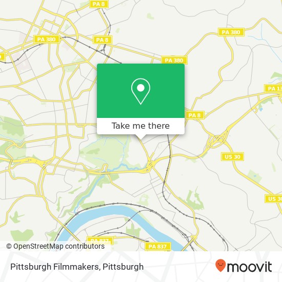 Mapa de Pittsburgh Filmmakers