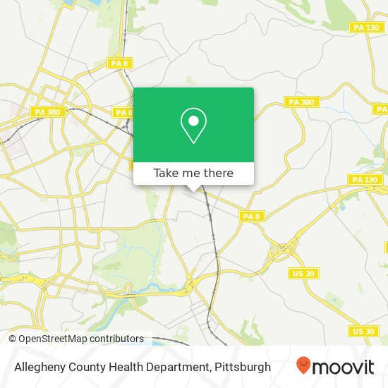 Allegheny County Health Department map