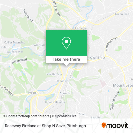 Raceway Firelane at Shop N Save map