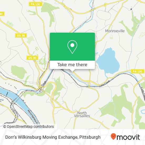 Dorr's Wilkinsburg Moving Exchange map