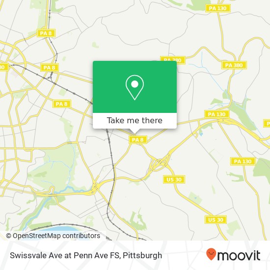 Mapa de Swissvale Ave at Penn Ave FS