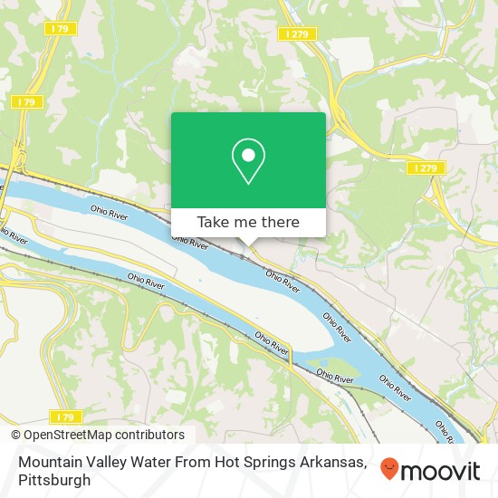 Mapa de Mountain Valley Water From Hot Springs Arkansas