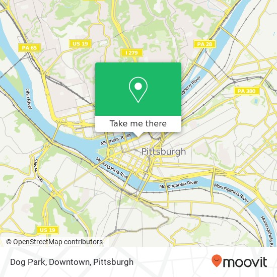 Dog Park, Downtown map