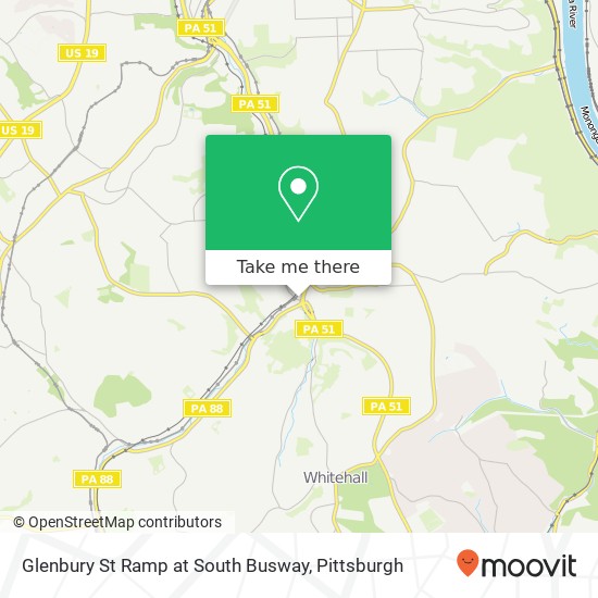 Glenbury St Ramp at South Busway map