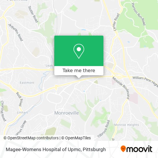Magee-Womens Hospital of Upmc map