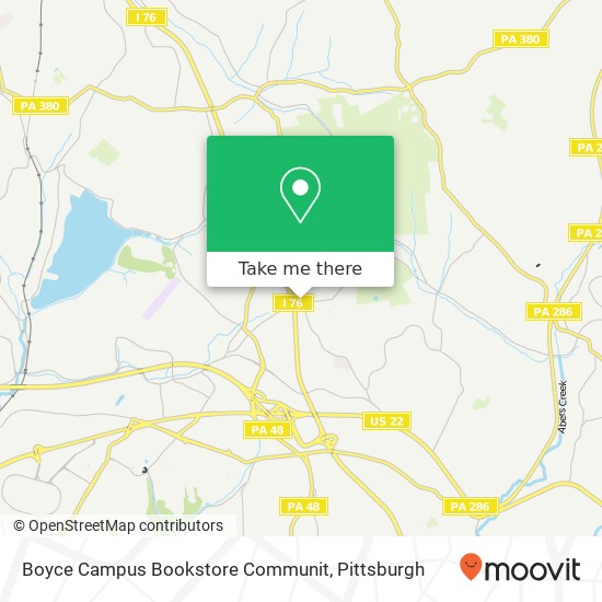 Mapa de Boyce Campus Bookstore Communit
