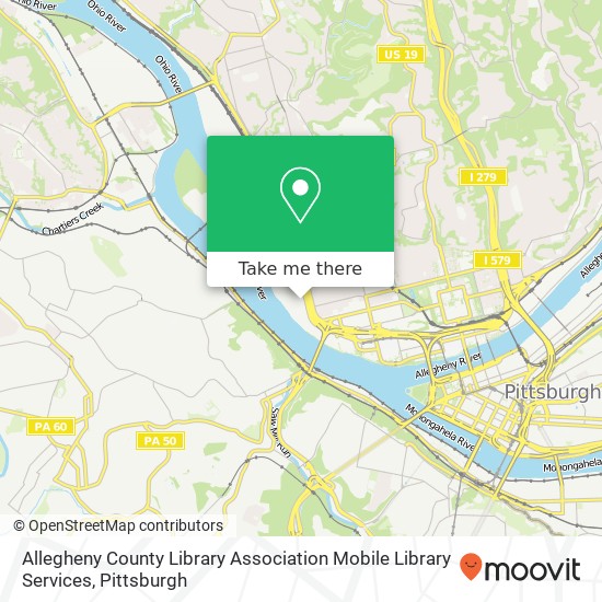 Allegheny County Library Association Mobile Library Services map