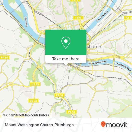 Mount Washington Church map