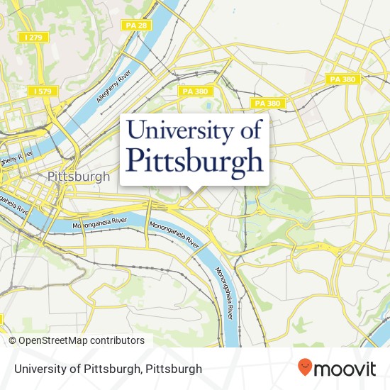 University of Pittsburgh map