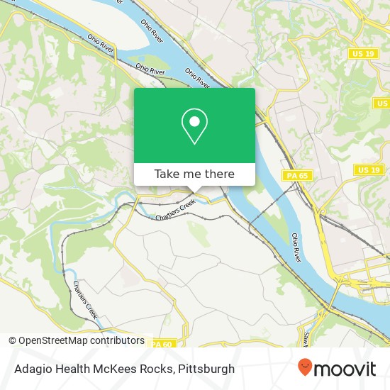 Mapa de Adagio Health McKees Rocks