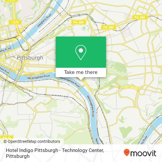 Hotel Indigo Pittsburgh - Technology Center map