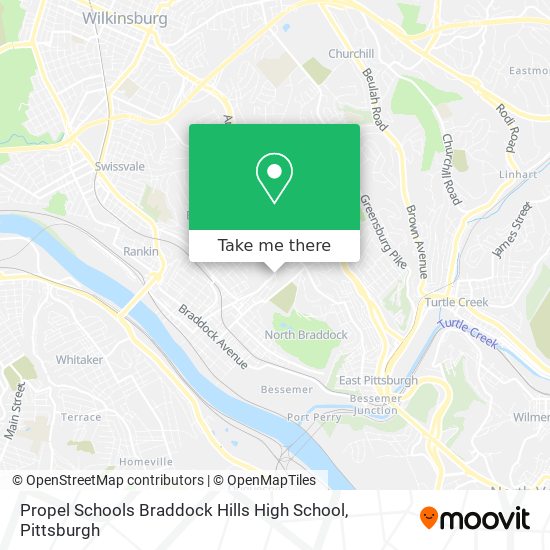 Mapa de Propel Schools Braddock Hills High School