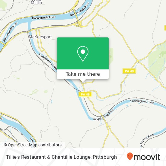Tillie's Restaurant & Chantillie Lounge map