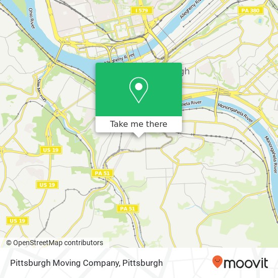 Mapa de Pittsburgh Moving Company