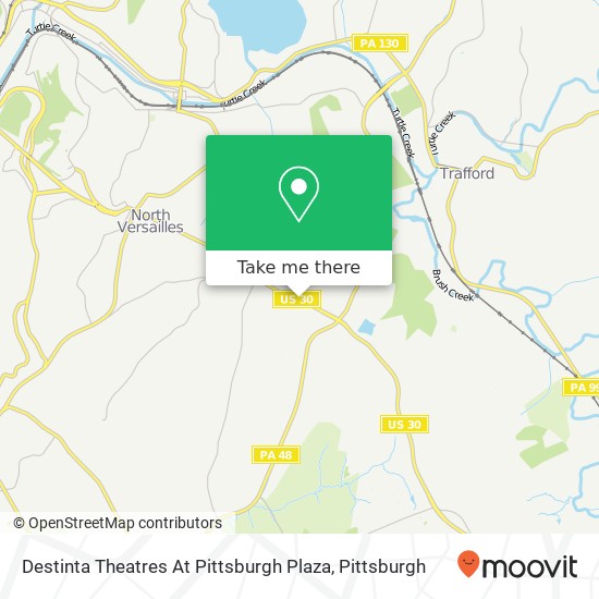 Mapa de Destinta Theatres At Pittsburgh Plaza