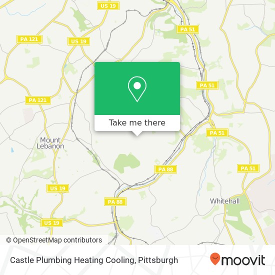 Castle Plumbing Heating Cooling map